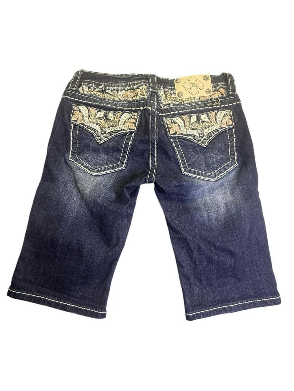 Miss Me Bermuda Signature Bermuda Shorts Womens 28 Embellished Denim